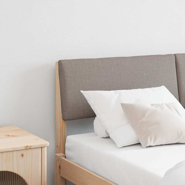 vidaXL Kl&auml;dd s&auml;nggavel Taupe 150 cm Massiv furu