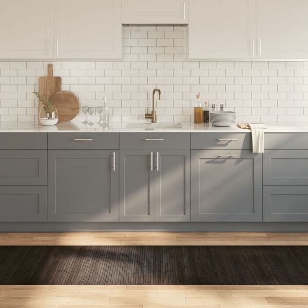 vidaXL Matta rektangul&auml;r m&ouml;rkbrun 70x400 cm bambu