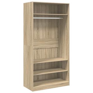vidaXL Garderob sonoma-ek 100x50x200 cm konstruerat tr&auml;