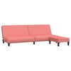 vidaXL B&auml;ddsoffa 2-sits med fotpall rosa sammet