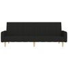 vidaXL B&auml;ddsoffa 2-sits med fotpall svart tyg