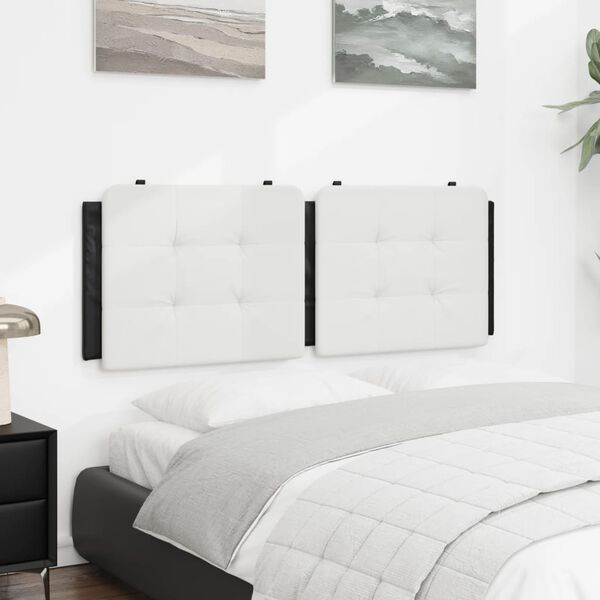 vidaXL Headboard Cushion "Zadar" White and Black 120 cm Faux Leather