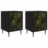 vidaXL Nattduksbord ELBURG 2 st Svart ek 36 x 33 x 51 cm