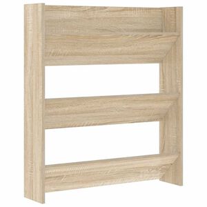 vidaXL V&auml;ggmonterat skost&auml;ll sonoma-ek 80x18x90 cm konstruerat tr&auml;