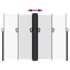 vidaXL Inf&auml;llbar sidomarkis vit 180x1200 cm