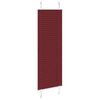 vidaXL Plisserad persienn Bordeaux r&ouml;d 45x150 cm tyg bredd 44,4 cm