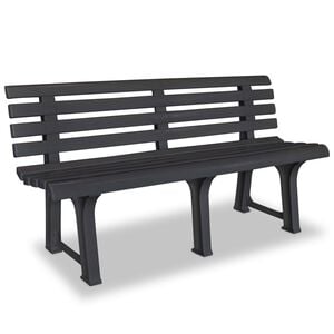 vidaXL Tr&auml;dg&aring;rdsb&auml;nk 145,5 cm plast antracit
