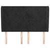 vidaXL S&auml;nggavel med kanter svart 147x23x118/128 cm sammet