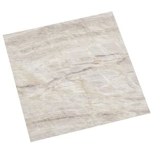 vidaXL Sj&auml;lvh&auml;ftande golvplankor Beige 30,5 x 30,5 cm 20 st PVC