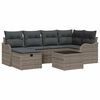 vidaXL Tr&auml;dg&aring;rdsoffset 7 st Poly rattan