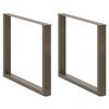 vidaXL Matbordsben U-formade 3 st naturst&aring;l 100x(72-73) cm st&aring;l