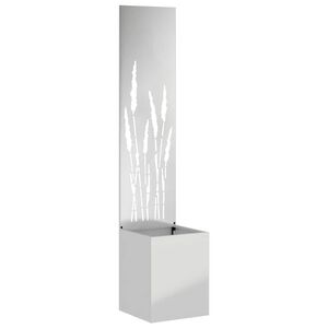 vidaXL Tr&auml;dg&aring;rds integritetssk&auml;rm Silver 32 x 150 cm Galvaniserat st&aring;l