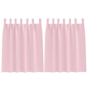 vidaXL M&ouml;rkl&auml;ggningsgardiner med Ringar 2 pcs Babyrosa 140 x 140 cm