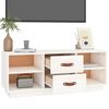 vidaXL Tv-b&auml;nk vit 100x34x40 cm massiv furu