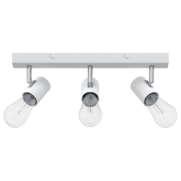 vidaXL Takspotlight med str&aring;lkastare Vit 38 x 6,5 x 11,5 cm Metall