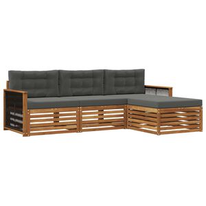 vidaXL Utomhussoffset Naturlig och Antracit 249 x 162,5 x 73 cm