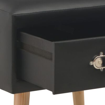 vidaXL Sängbord svart 40x35x40 cm konstläder