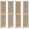 vidaXL Sk&aring;pd&ouml;rr med d&ouml;rr 4 st Naturlig 170 x 2,1 x 39,5 cm Massiv furu