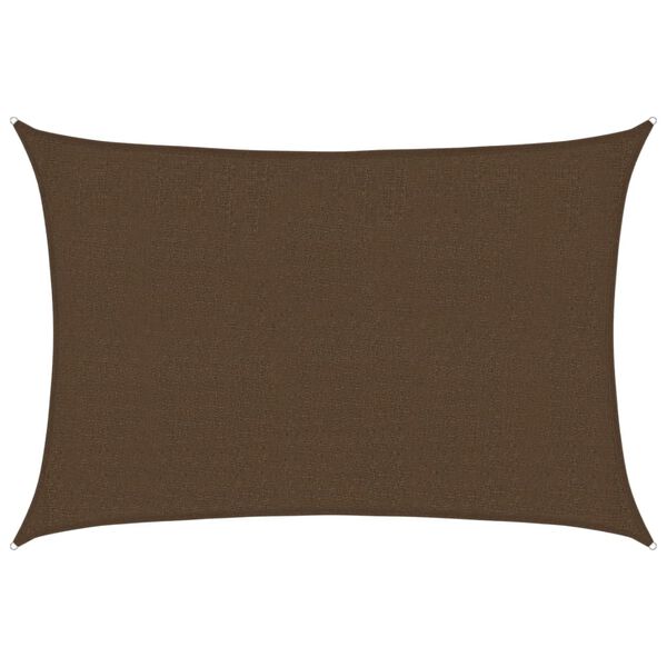vidaXL Solsegel 160 g/m² brun 2,5x3,5 m HDPE