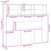 vidaXL Sänggavel med förvaring rökfärgad ek 120x19x103,5 cm