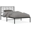 vidaXL S&auml;ngram med huvudgavel metall svart 100x190 cm