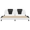 vidaXL Bed Frame "Viana" without Mattress White and Black 200x200 cm Faux Leather