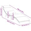 vidaXL Tr&auml;dg&aring;rd Sunlounger Brun 198 x 55 x 58,5 cm Massivt teaktr&auml;