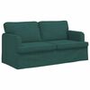 vidaXL Soffa 2 pcs M&ouml;rkgr&ouml;n 162 x 80 x 85 cm tyg