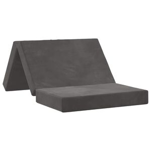 vidaXL F&auml;llbar Soffbed 100 x 67 x 45 cm M&ouml;rkgr&aring;