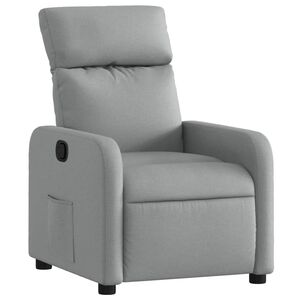 vidaXL Reclinerf&aring;t&ouml;lj ljusgr&aring; tyg