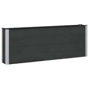 vidaXL Upph&ouml;jd odlingsl&aring;da Svart 200 x 30 x 72 cm WPC och aluminium