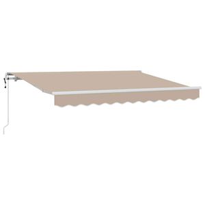 vidaXL Utdragbar markis Beige 350 x 200 cm tyg
