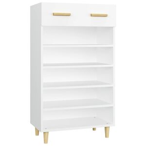 vidaXL Skosk&aring;p vit 60x35x105 cm konstruerat tr&auml;