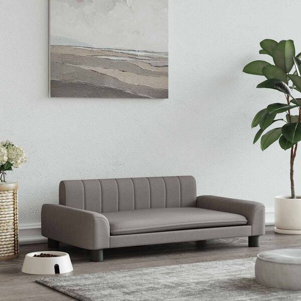 vidaXL Hundbädd taupe 90x53x30 cm tyg