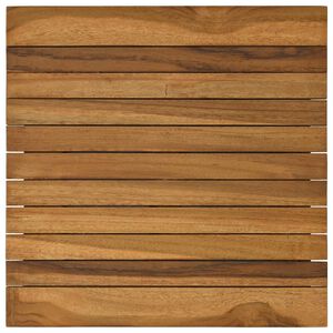 vidaXL Bordsskiva 40 x 40 x 3,5 cm Fyrkantig Massivt teaktr&auml; Naturlig