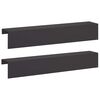 vidaXL Topprofil f&ouml;r rabattkant 2 st 100 x 20 x 15 cm St&aring;l Svart