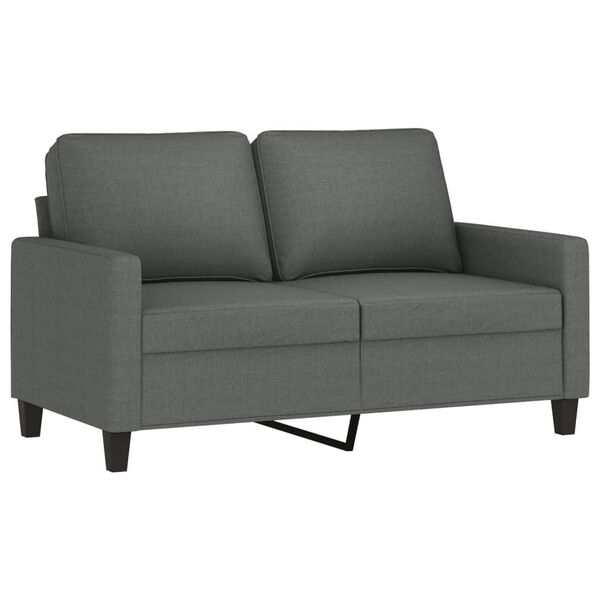 vidaXL Soffa 2-sits mörkgrå 120 cm tyg