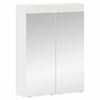 vidaXL Badrumsspegelsk&aring;p TULUM Vit 60 x 16,5 x 78 cm Konstruerat tr&auml;