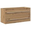 vidaXL Badrumssk&aring;p hantverksm&auml;ssig ek 100x38,5x48 cm konstruerat tr&auml;
