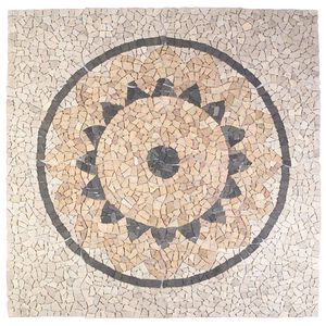 vidaXL Mosaikplattor solrosm&ouml;nster Flerf&auml;rgsdesign 120 x 120 cm Marmor