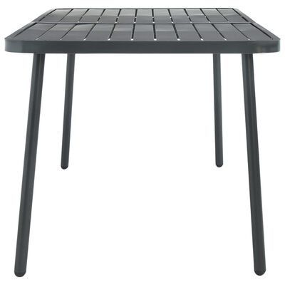 vidaXL Trädgårdsbord mörkgrå 180x83x72 cm stål