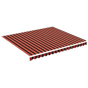 vidaXL Ers&auml;ttningstyg f&ouml;r markis orange och brun 400x350 cm polyester