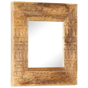 vidaXL Handsnidad spegel 50x50x2,5 cm massivt mangotr&auml;