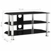 vidaXL TV-bänk svart 75x40x40 cm härdat glas
