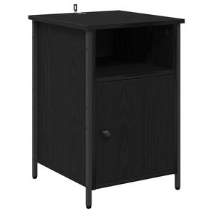 vidaXL Nattduksbord Svart Ek 40 x 42 x 60 cm Konstruerat tr&auml;