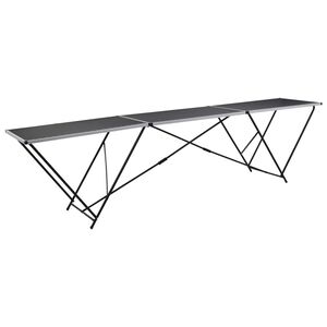 vidaXL Hopf&auml;llbart tapetbord MDF och aluminium 300x60x78 cm