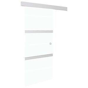 vidaXL Skjutd&ouml;rr med mjukstopp ESG-glas och aluminium 76x205 cm
