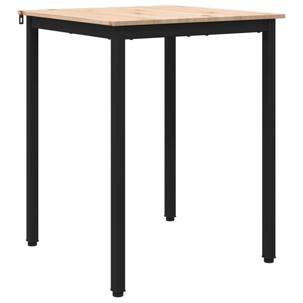 vidaXL Matbord Naturfärg 70 x 70 x 75 cm Massiv furu