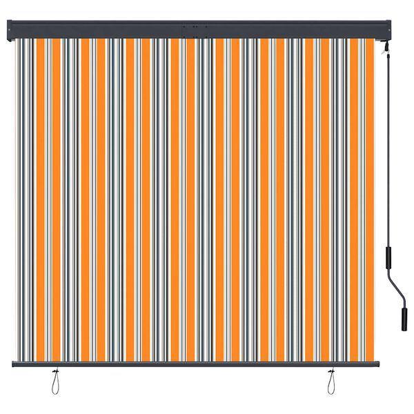vidaXL Rullgardin utomhus 160x250 cm gul och bl&aring;