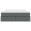 vidaXL F&ouml;rvaringss&auml;ng med madrass M&ouml;rkgr&aring; 140 x 200 cm Polyester